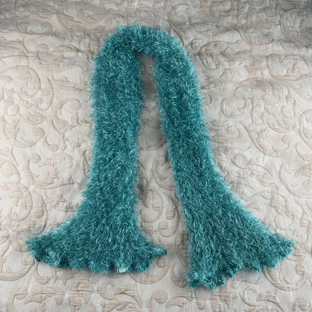 Fuzzy Fluffy Eyelash Tube Scarf 60